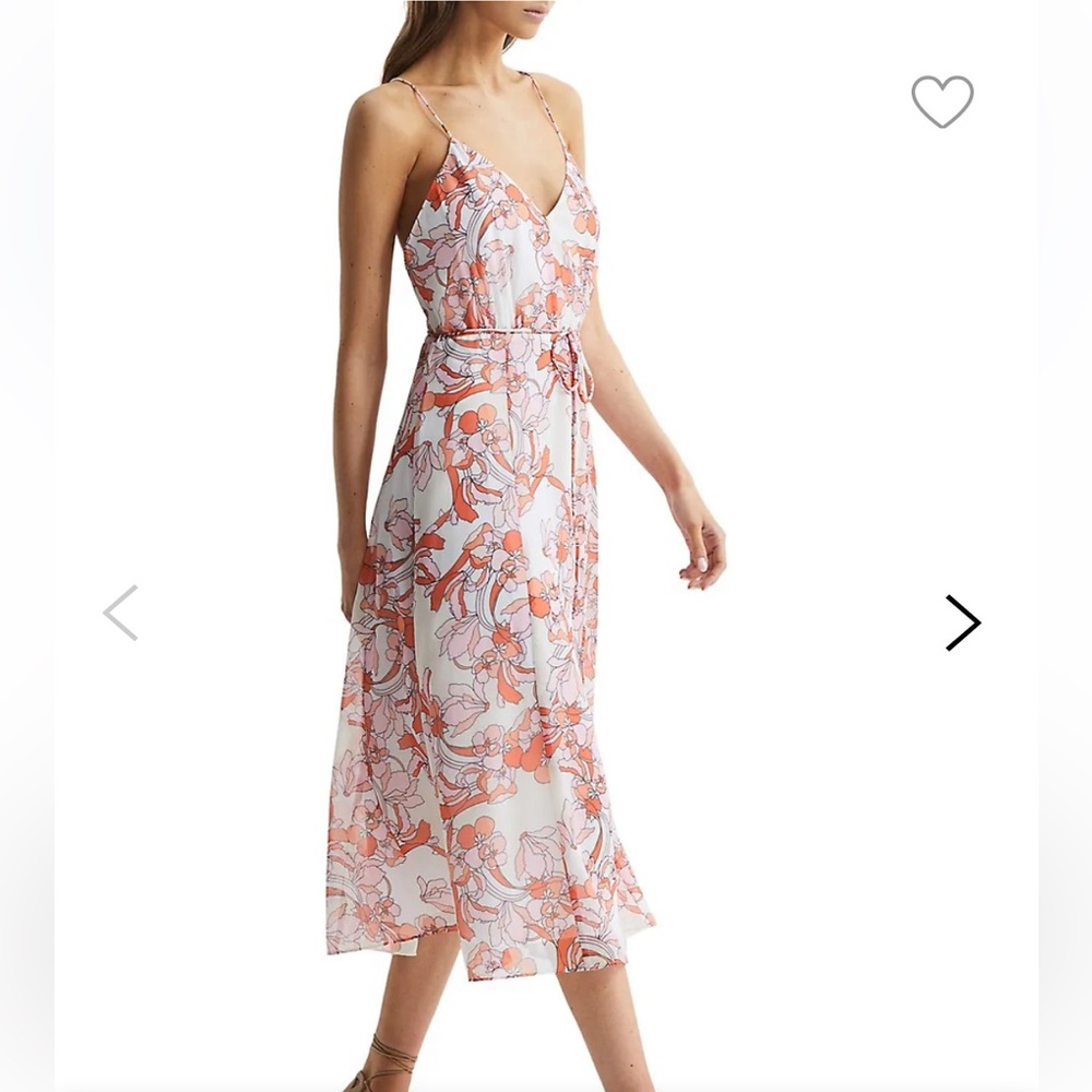 Reiss Pippa Floral Midi Dress size 10